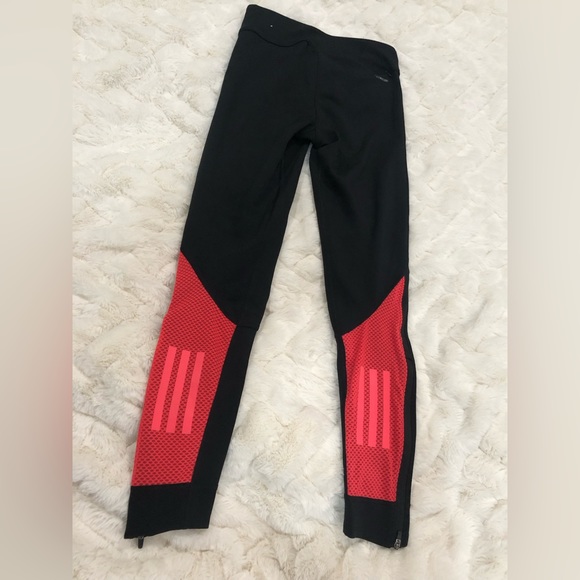 Adidas XS black with mesh zippered breathable climacool Adidas running tights - Picture 3 of 8